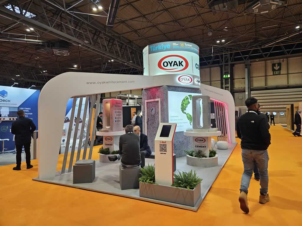 Oyak exhibition stand at UK Construction Week 2024