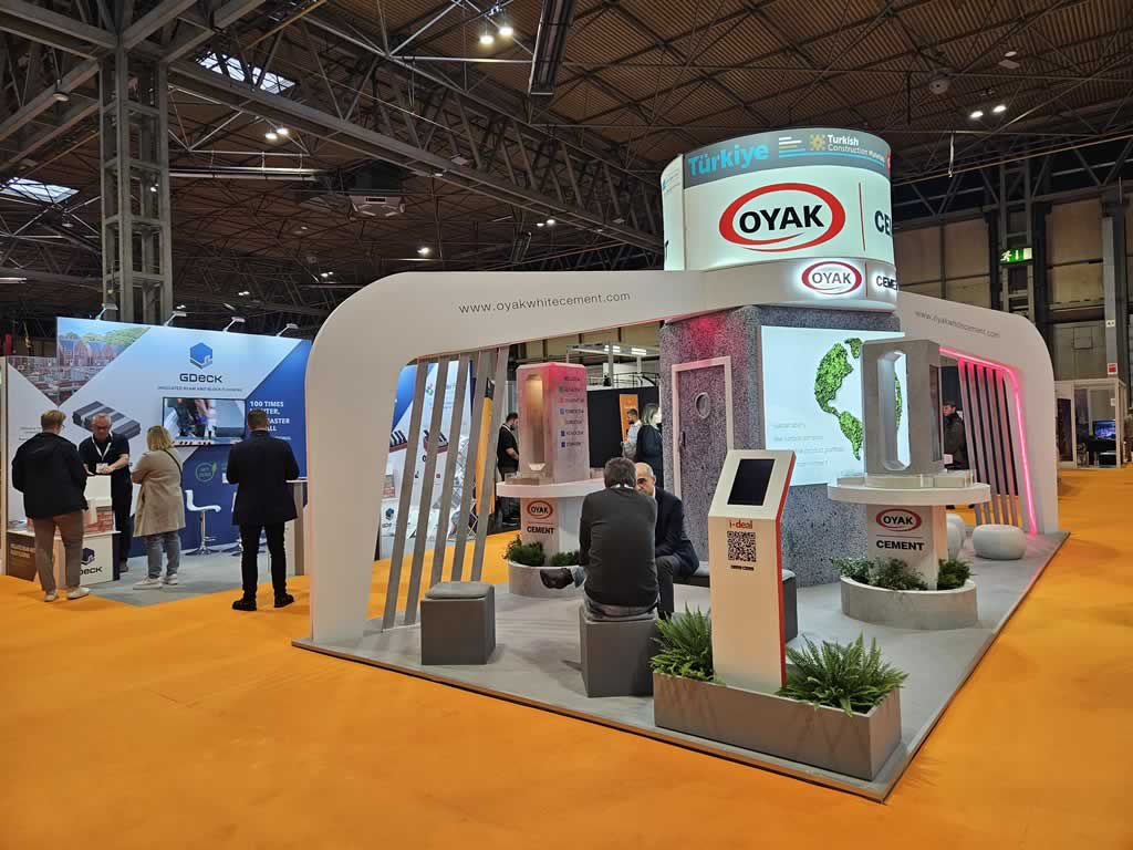 Oyak exhibition stand at UK Construction Week 2024