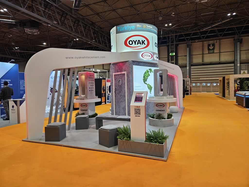 Oyak exhibition stand at UK Construction Week 2024