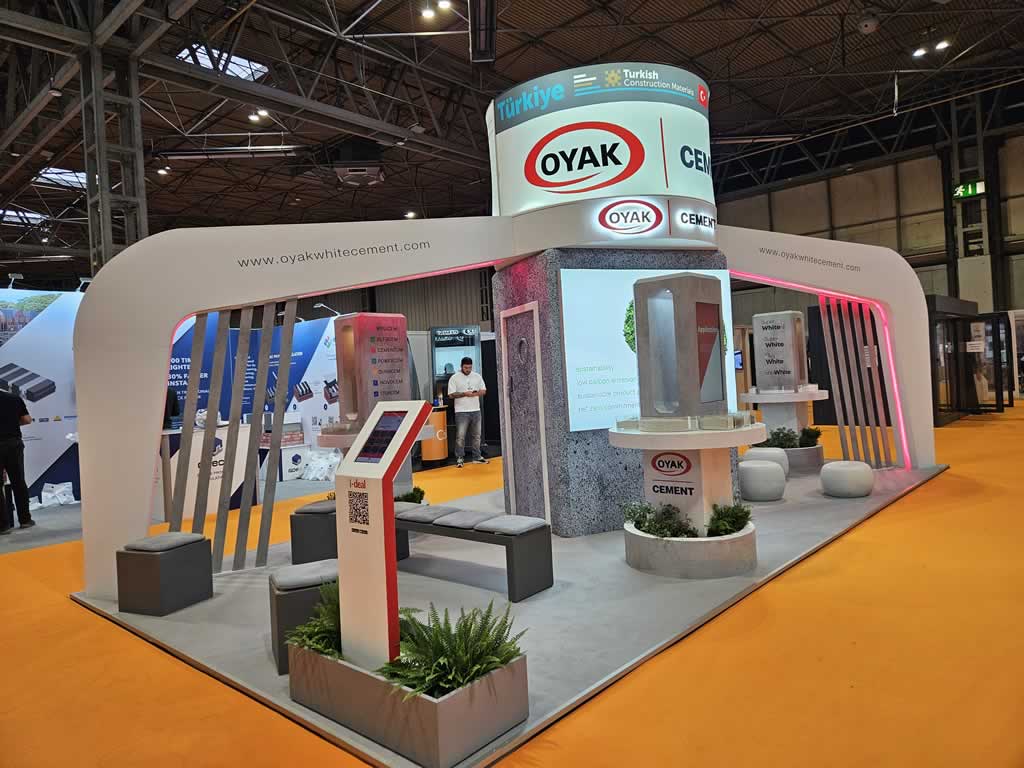 Oyak exhibition stand at UK Construction Week 2024