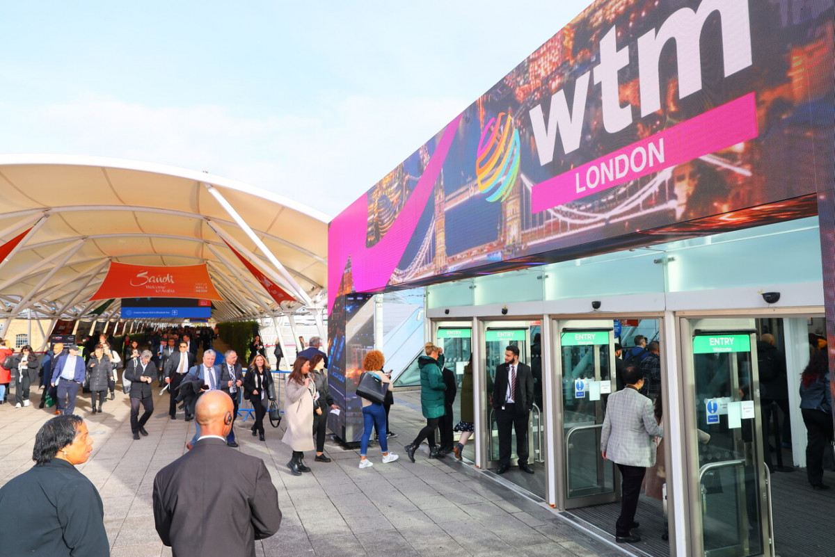 Entrance to World Travel Market at London ExCel
