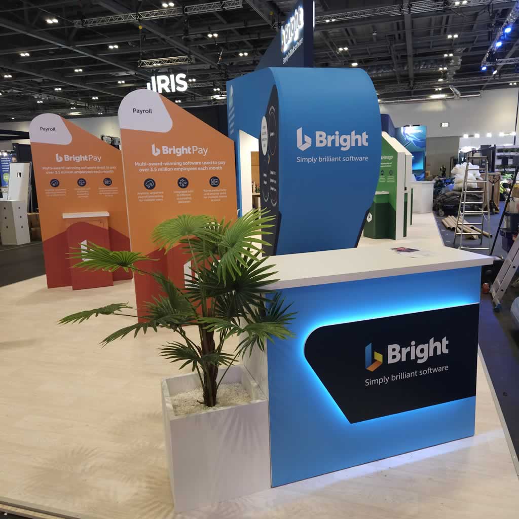 Bright software exhibition stand