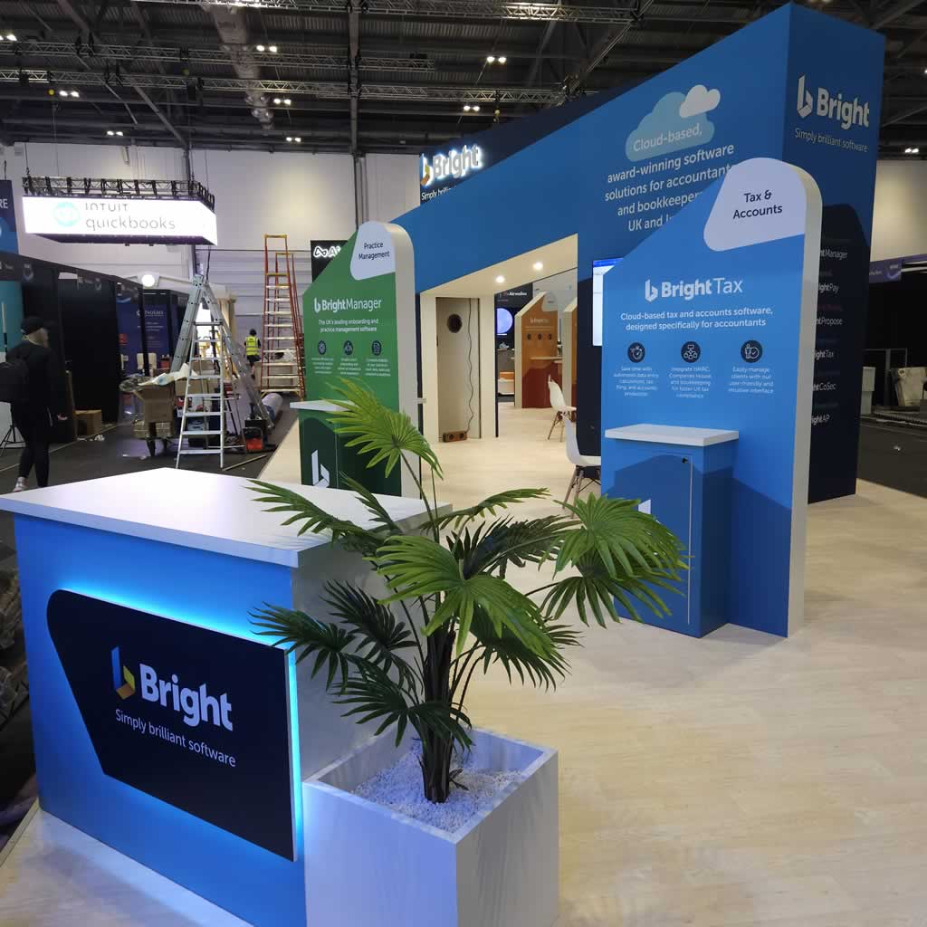 Bright software exhibition stand