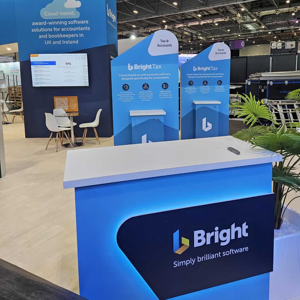 Bright software exhibition stand