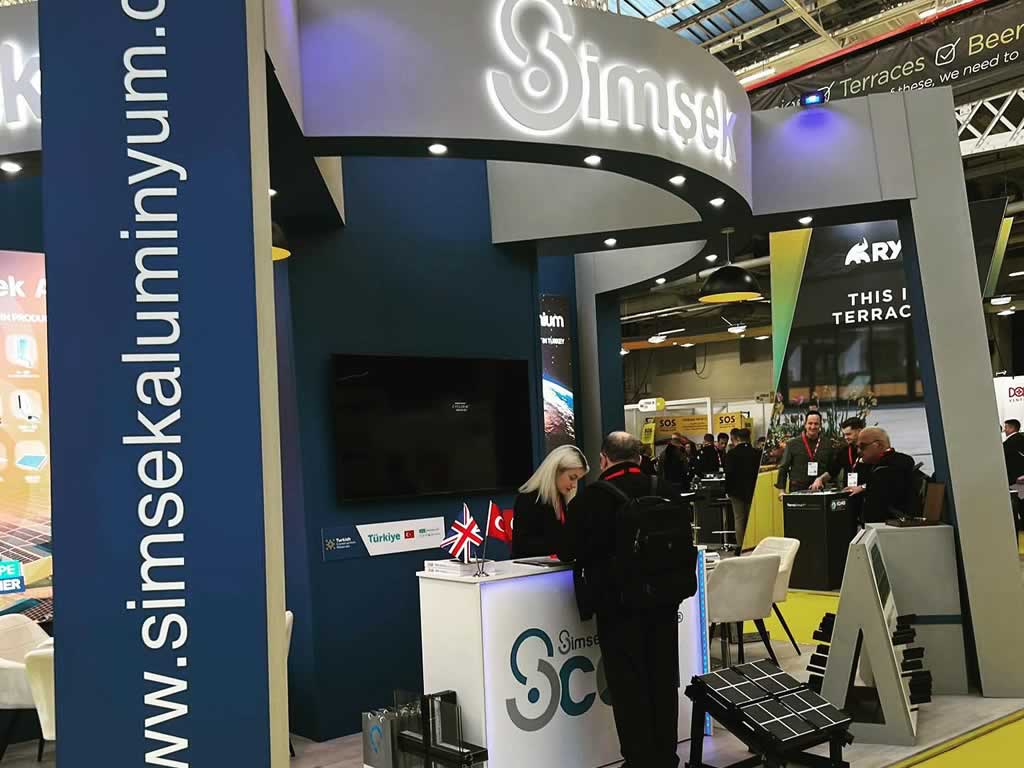 Simsek Aluminium exhibition stand at London Build Show 2022