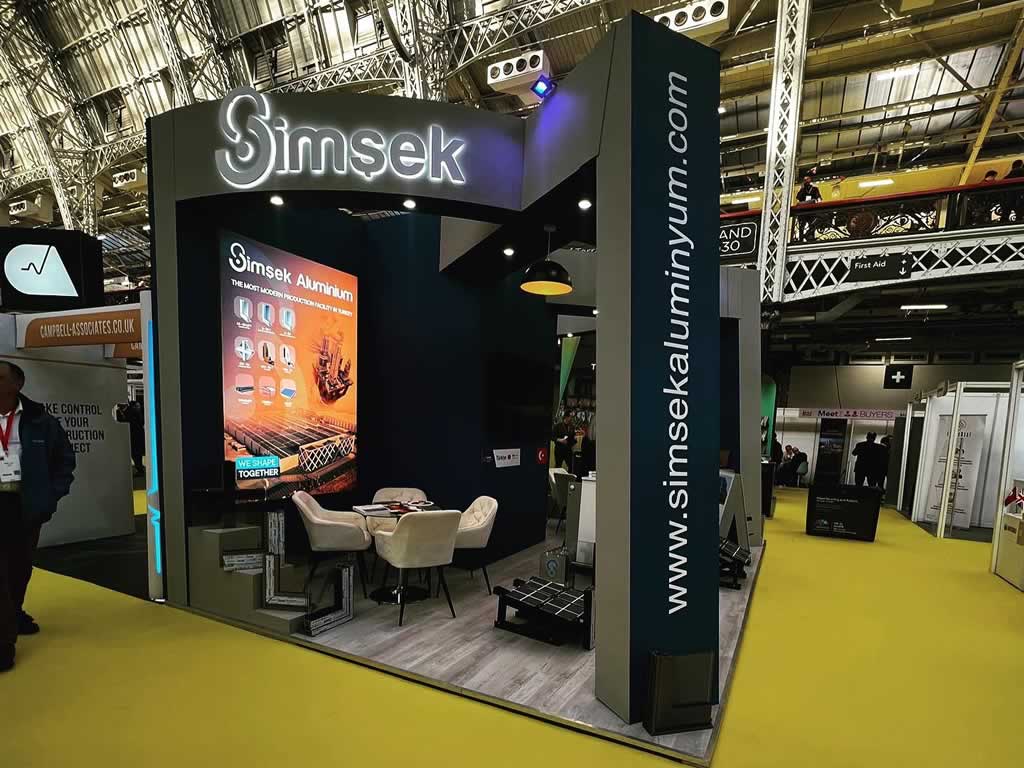 Simsek Aluminium exhibition stand at London Build Show 2022